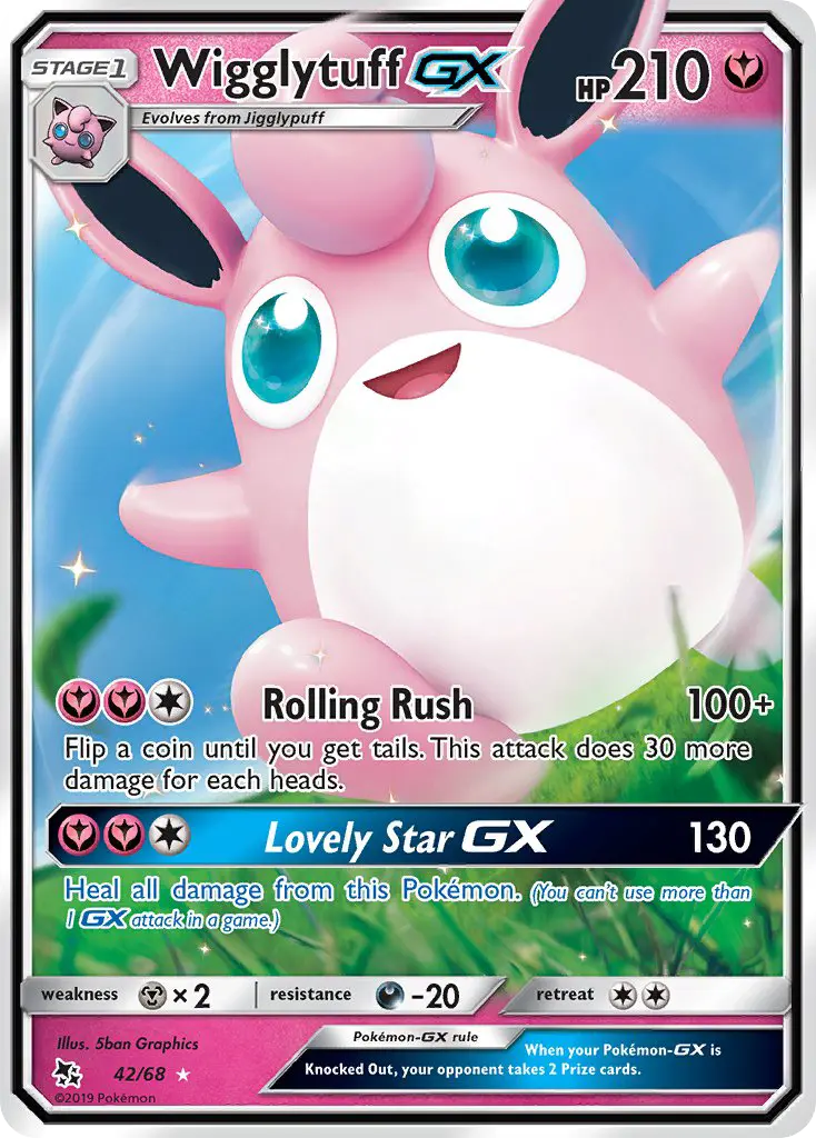 Wigglytuff-GX 42 — Hidden Fates 42, Holofoil finish