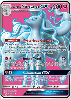 Alolan Ninetales-GX 205 — Lost Thunder