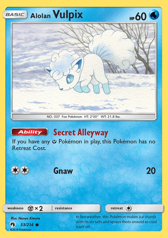 Alolan Vulpix 53 — Lost Thunder 53, Normal finish