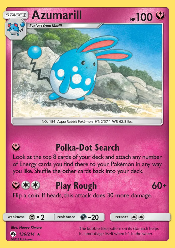 Azumarill 136 — Lost Thunder 136, Normal finish