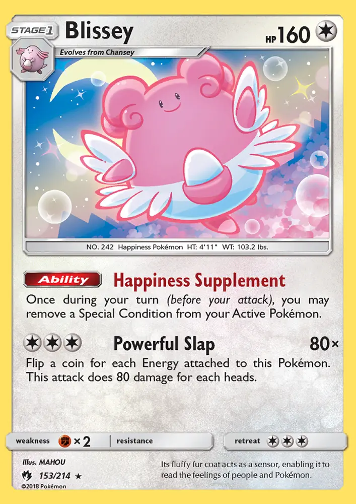 Blissey 153 — Lost Thunder 153, Holofoil finish