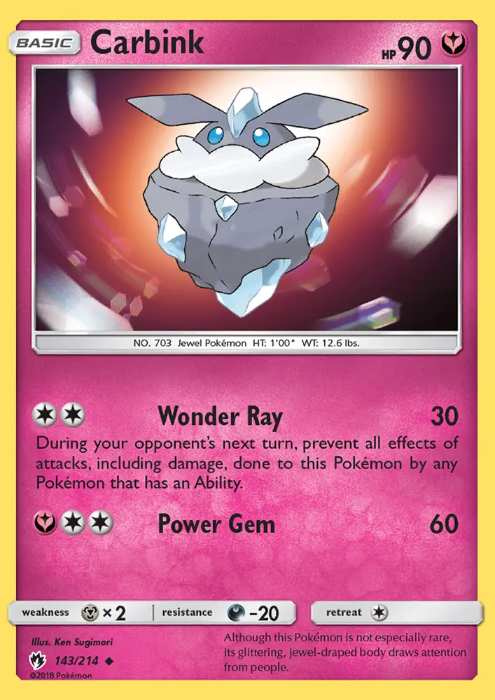 Carbink 143 card from Lost Thunder