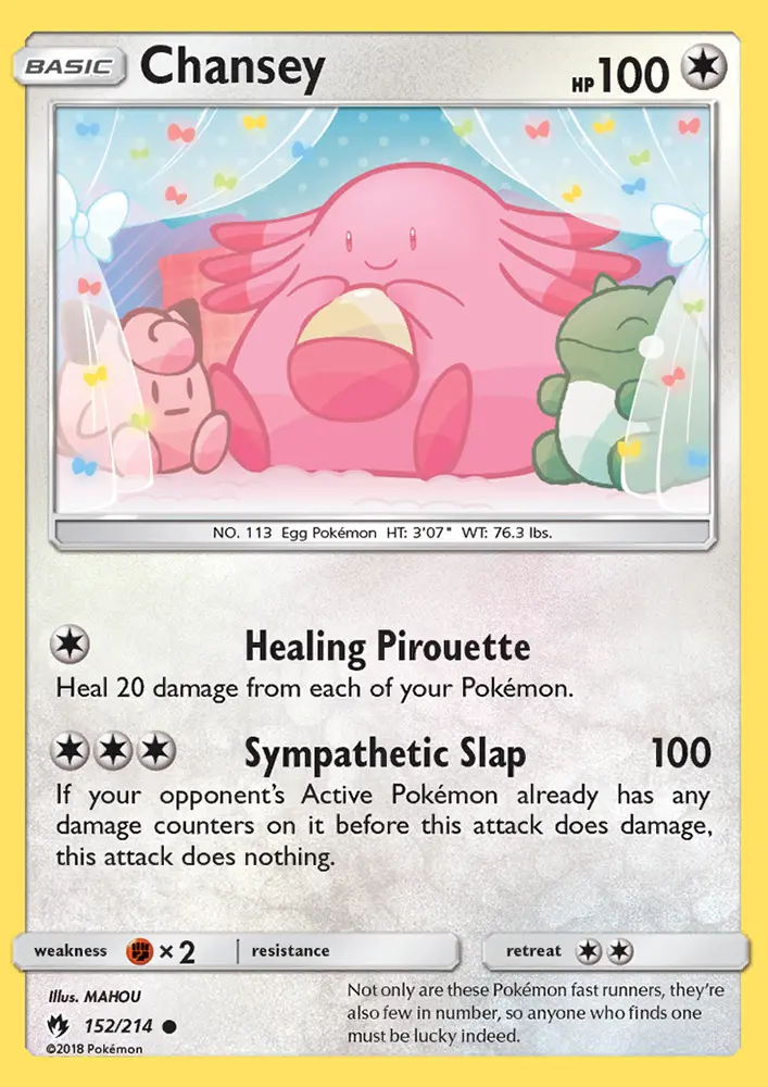 Chansey 152 card from Lost Thunder