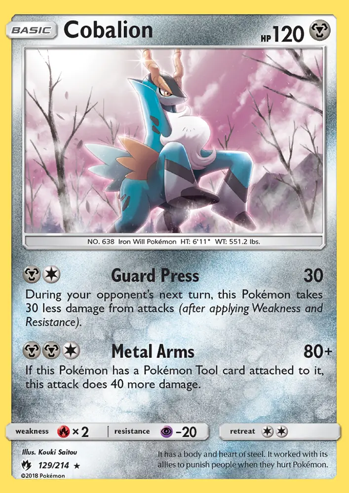 Cobalion 129 card from Lost Thunder
