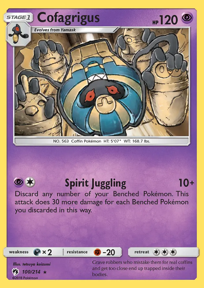 Cofagrigus 100 — Lost Thunder 100, Normal finish