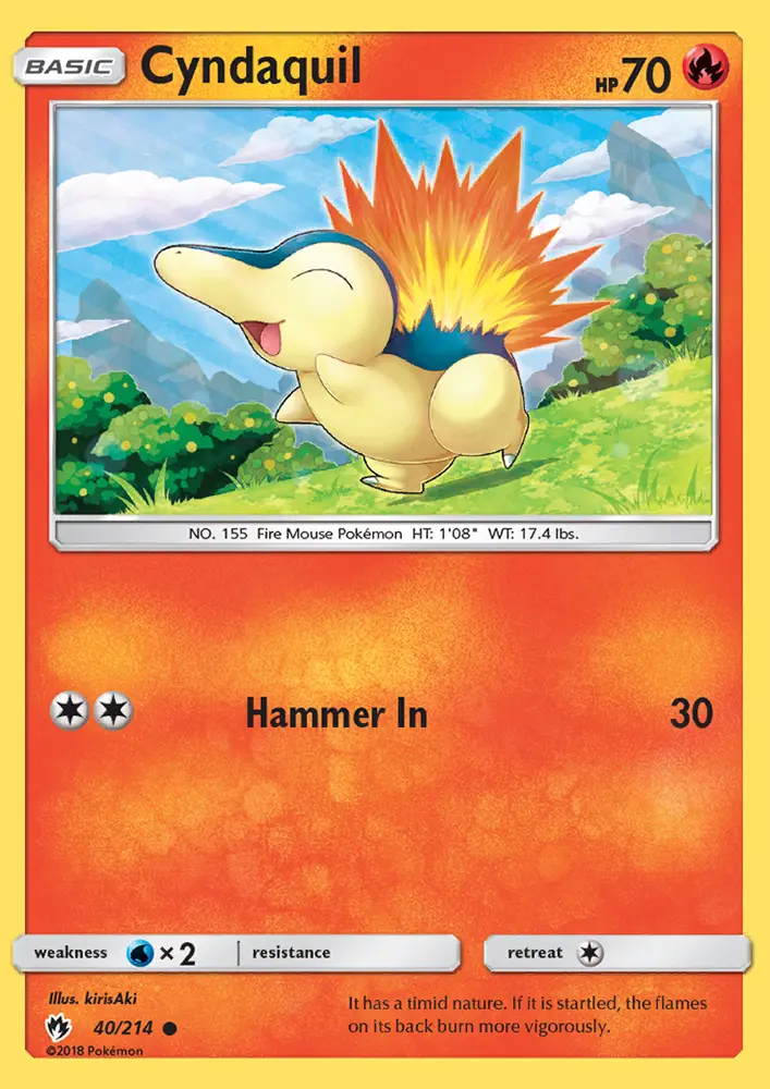 Cyndaquil 40 card from Lost Thunder