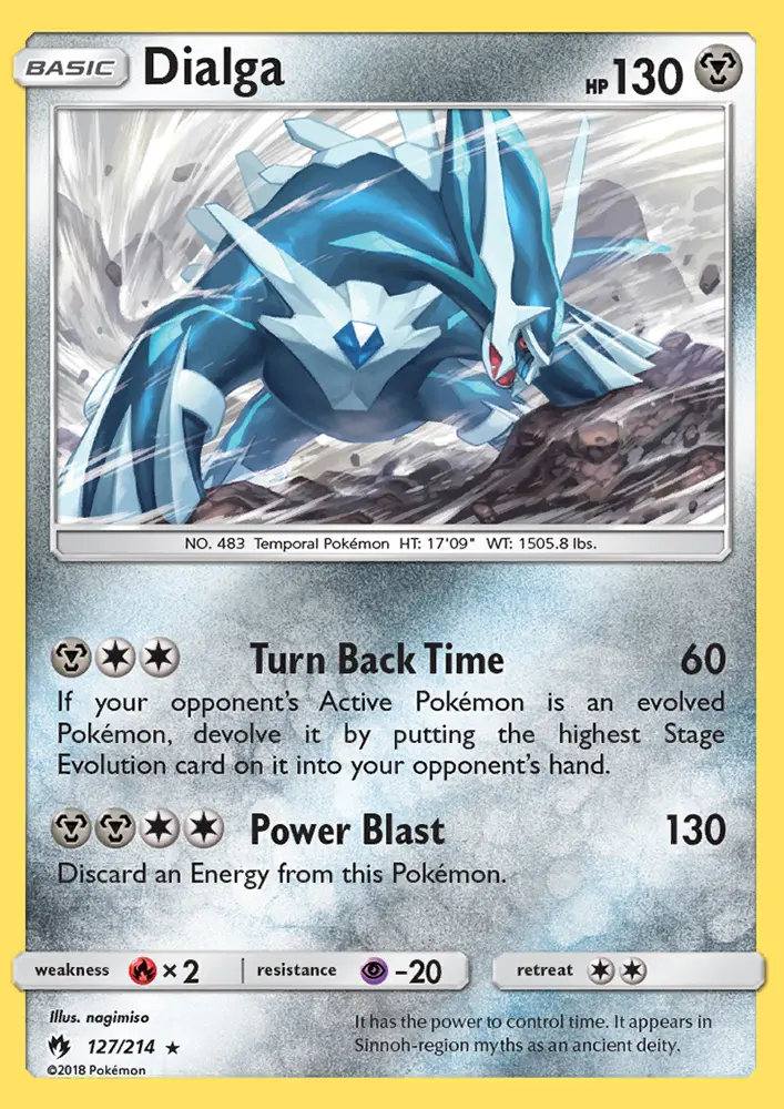 Dialga 127 card from Lost Thunder