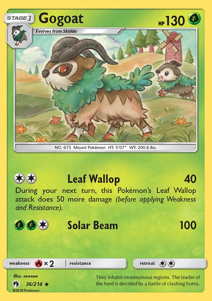 Gogoat 36 card from Lost Thunder
