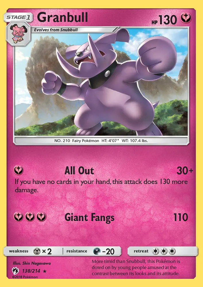 Granbull 138 card from Lost Thunder