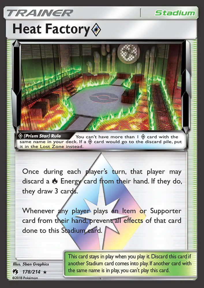 Heat Factory ◇ 178 — Lost Thunder 178, Holofoil finish
