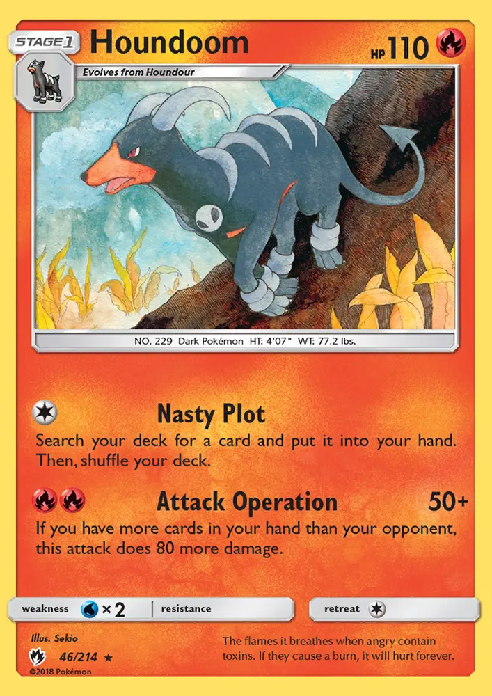 Houndoom 46 — Lost Thunder 46, Normal finish