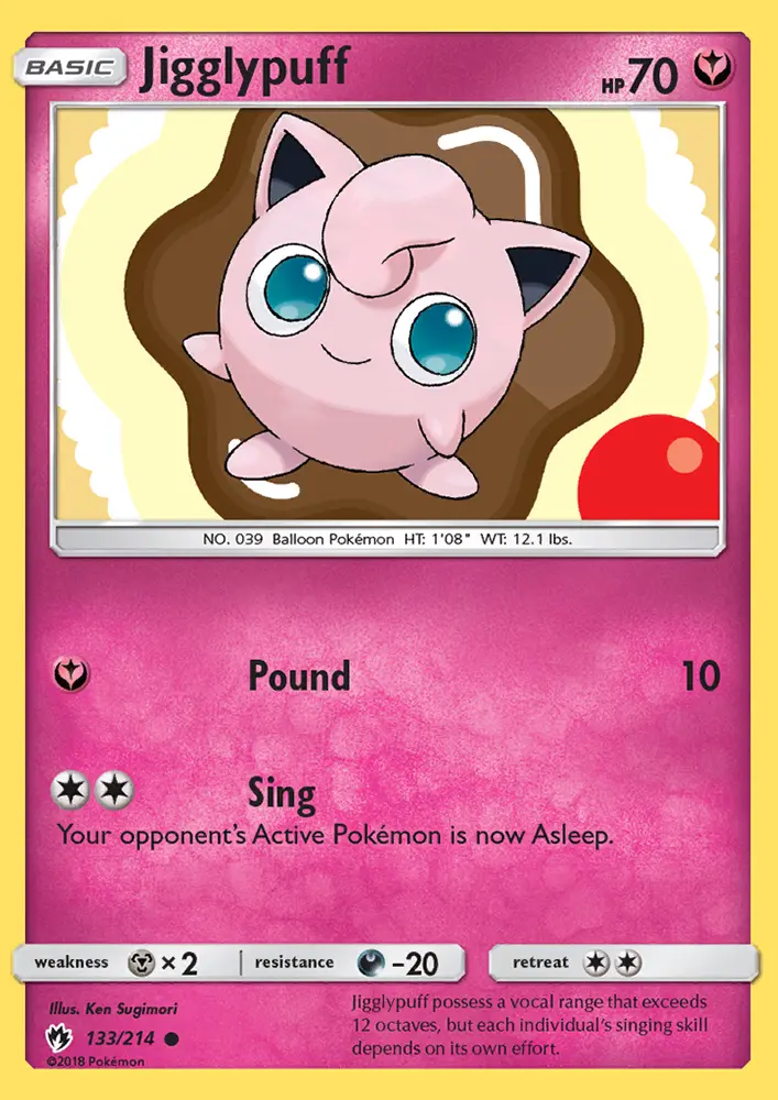 Jigglypuff 133 — Lost Thunder 133, Normal finish