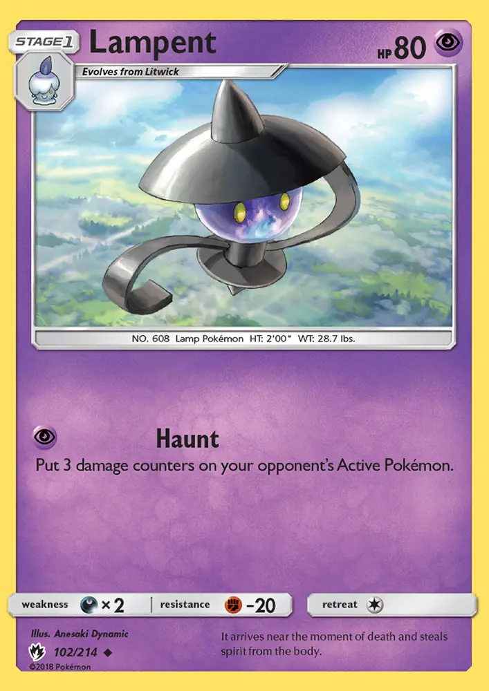 Lampent 102 card from Lost Thunder