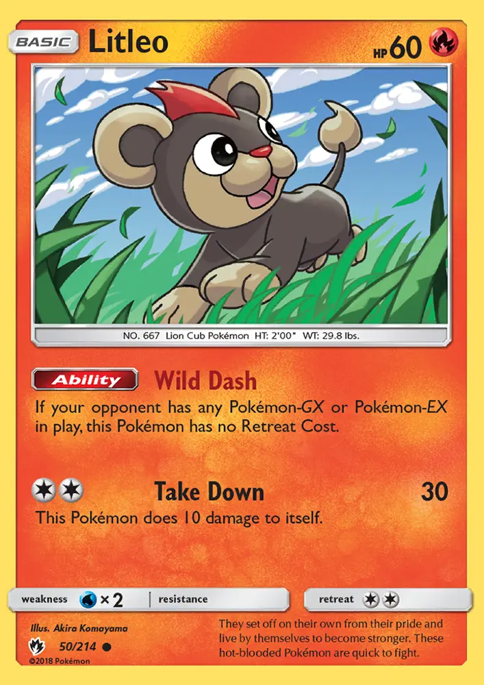 Litleo 50 card from Lost Thunder