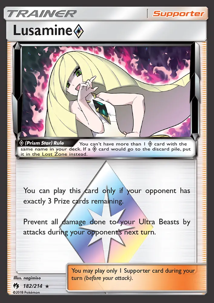 Lusamine ◇ 182 — Lost Thunder 182, Holofoil finish
