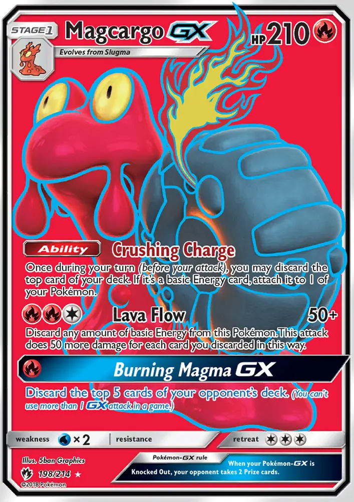 Magcargo-GX 198 — Lost Thunder 198, Holofoil finish