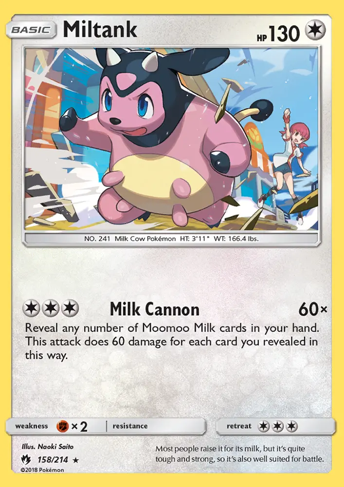 Miltank 158 card from Lost Thunder
