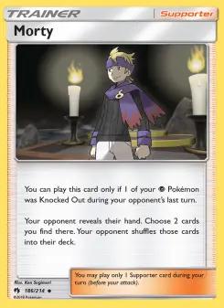 Morty 186 — shown as an example of the Reverse Holofoil finish