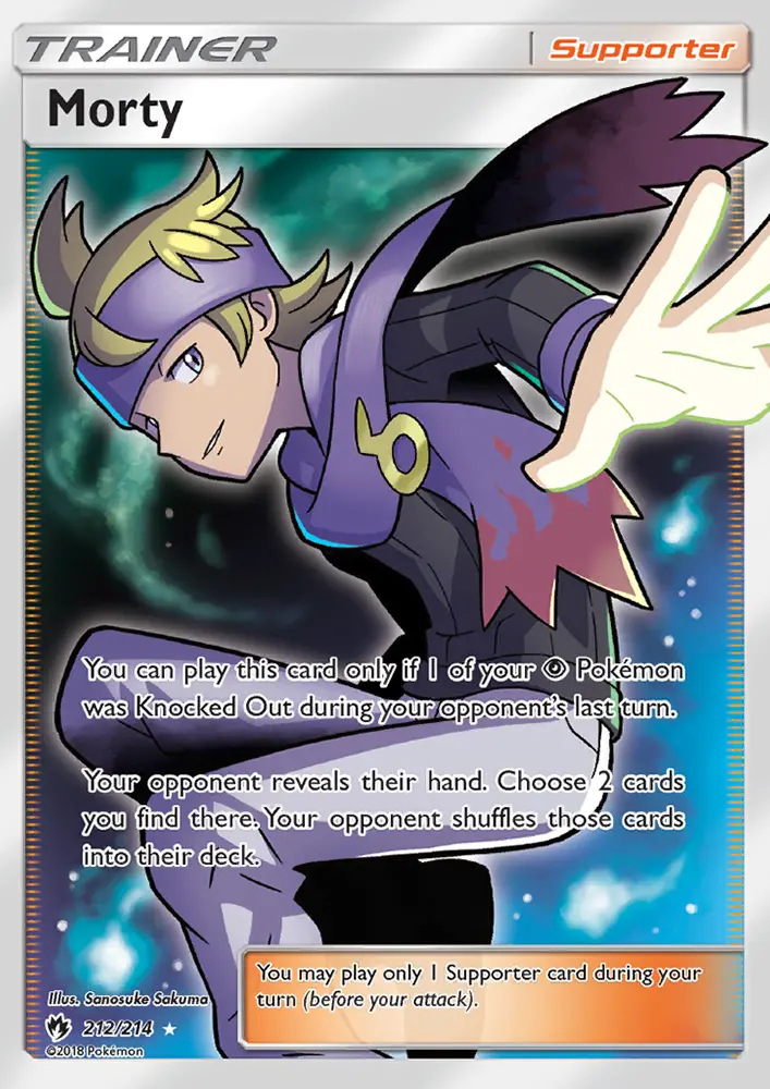 Morty 212 card from Lost Thunder