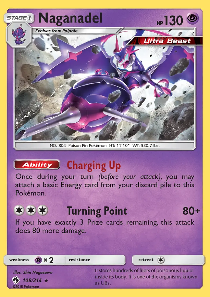 Naganadel 108 — Lost Thunder 108, Holofoil finish