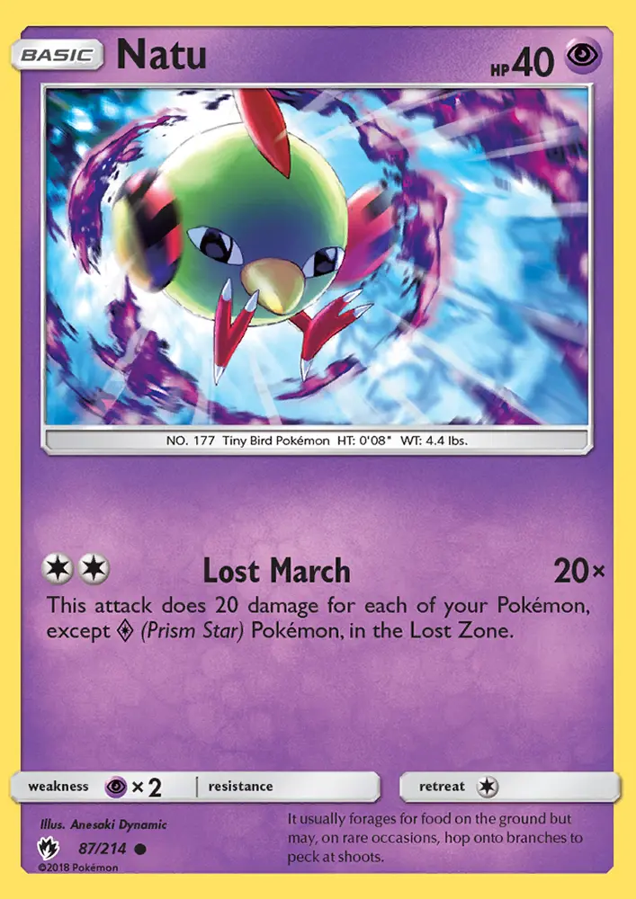 Natu 87 — Lost Thunder 87, Normal finish