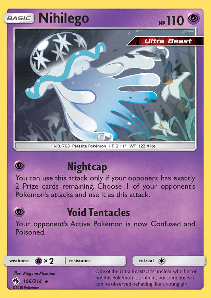 Nihilego 106 card from Lost Thunder