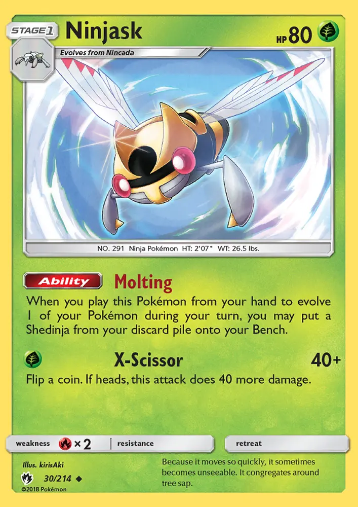 Ninjask 30 card from Lost Thunder