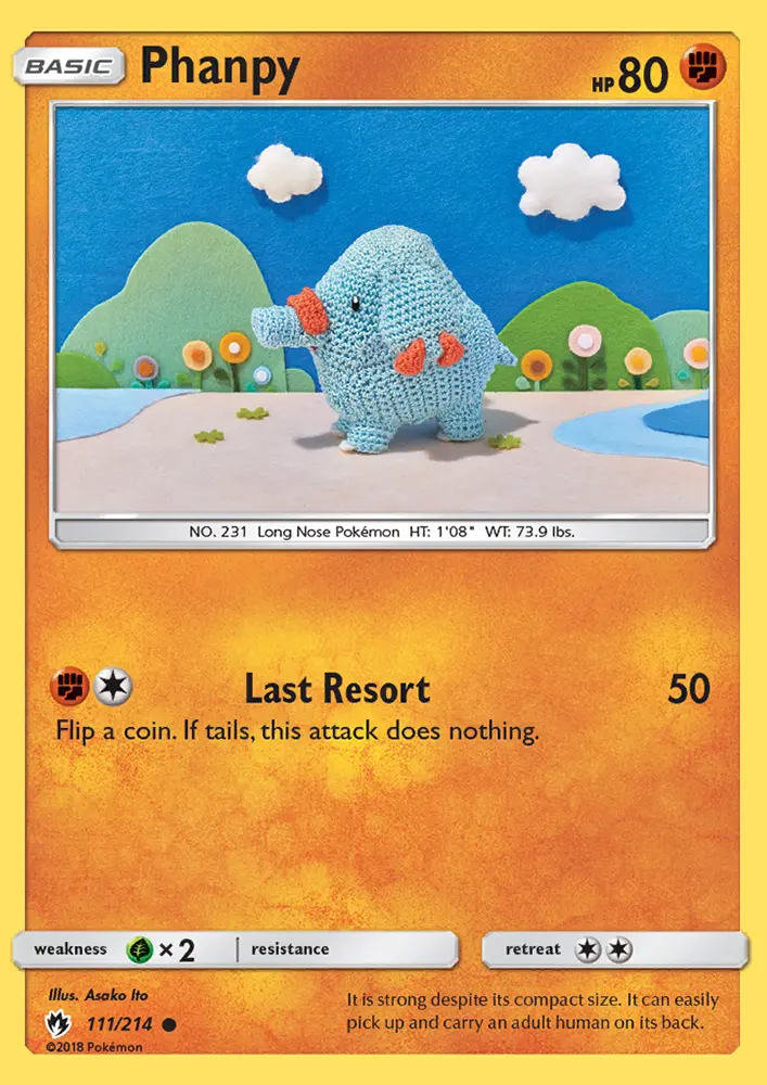 Phanpy 111 card from Lost Thunder