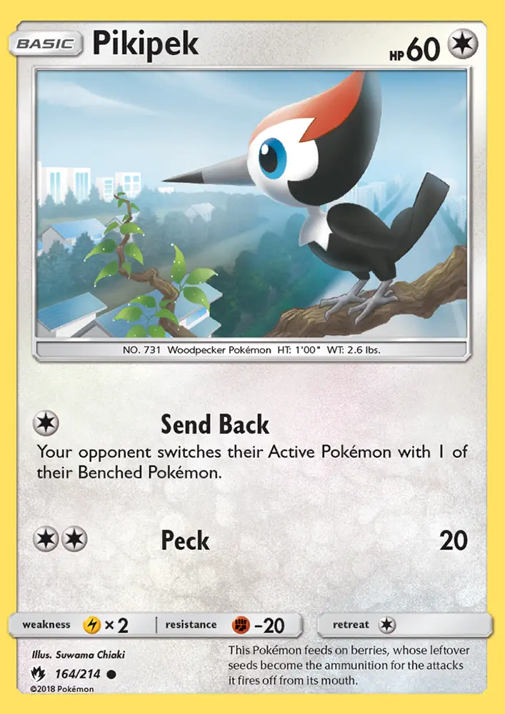 Pikipek 164 card from Lost Thunder