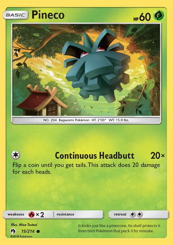 Pineco 15 card from Lost Thunder