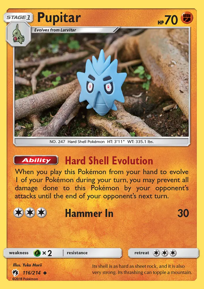 Pupitar 116 card from Lost Thunder