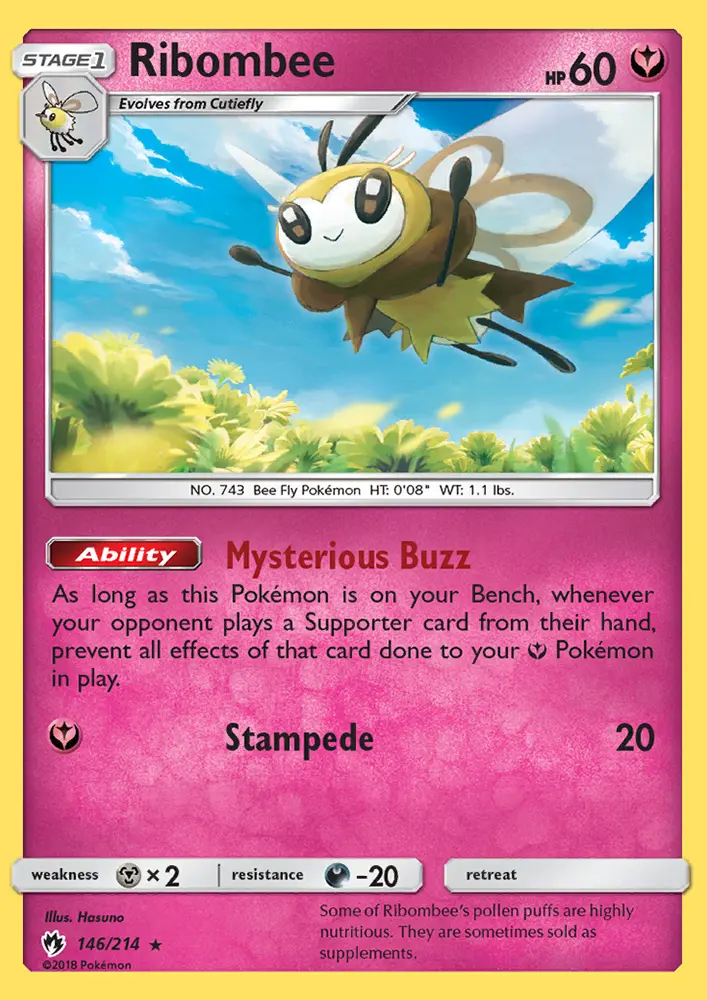 Ribombee 146 card from Lost Thunder