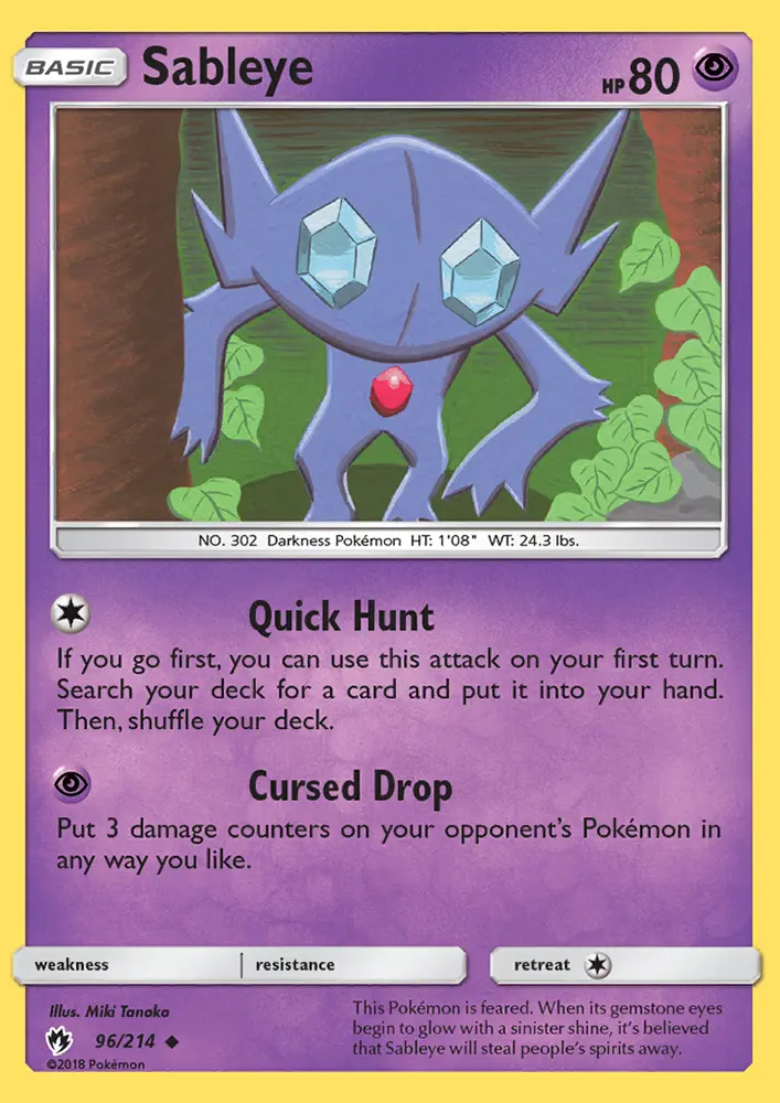 Sableye 96 — Lost Thunder 96, Normal finish