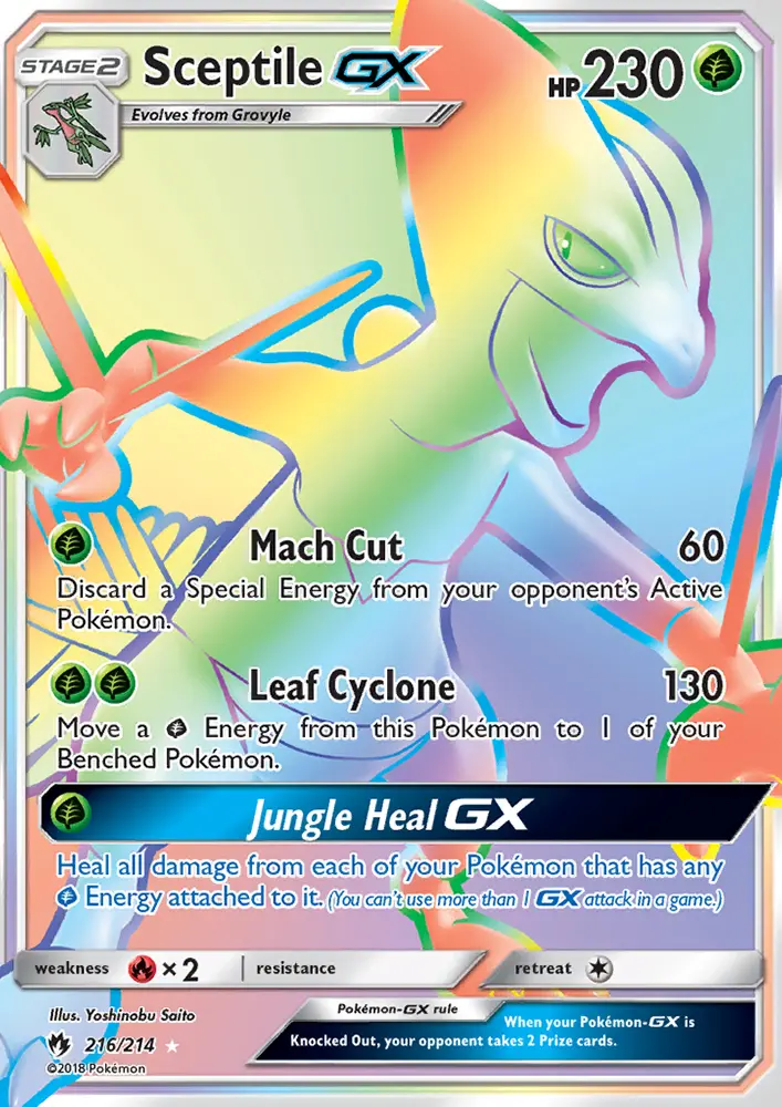 Sceptile-GX 216 — Lost Thunder 216, Holofoil finish