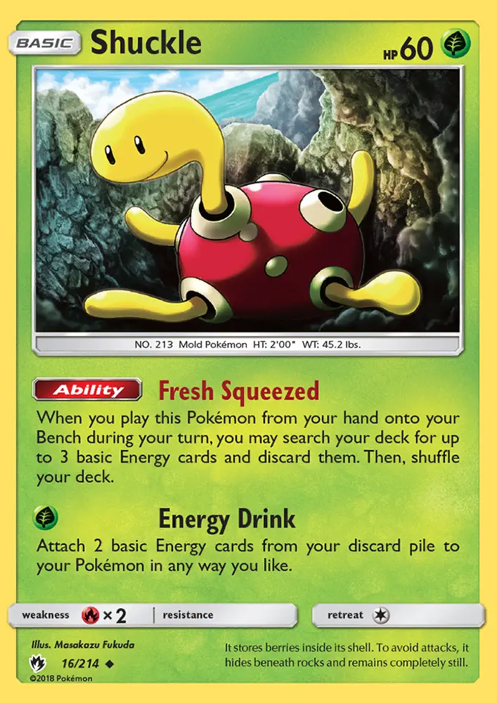 Shuckle 16 card from Lost Thunder