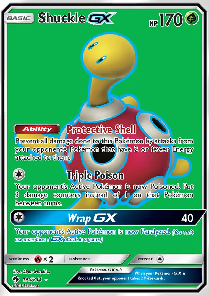 Shuckle-GX 195 — Lost Thunder 195, Holofoil finish