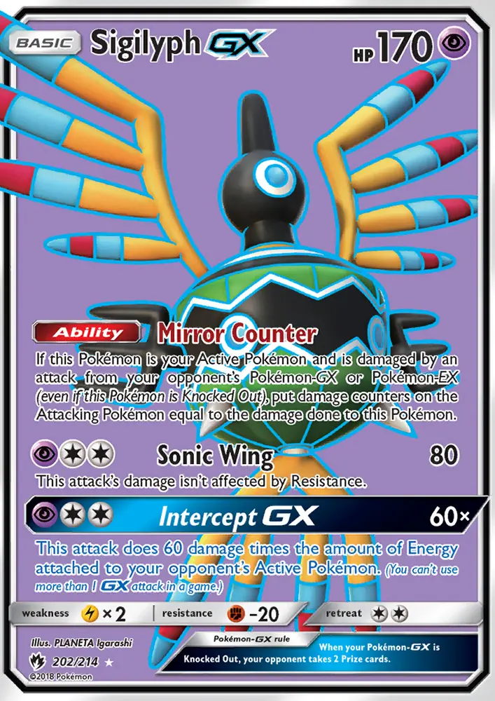 Sigilyph-GX 202 — Lost Thunder 202, Holofoil finish