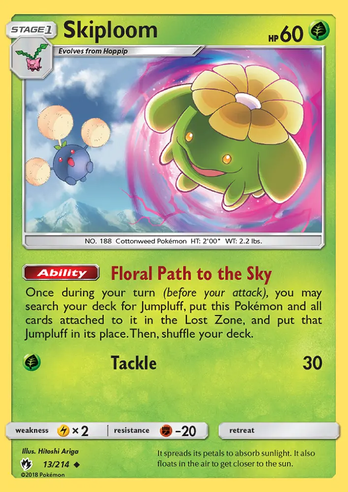 Skiploom 13 card from Lost Thunder