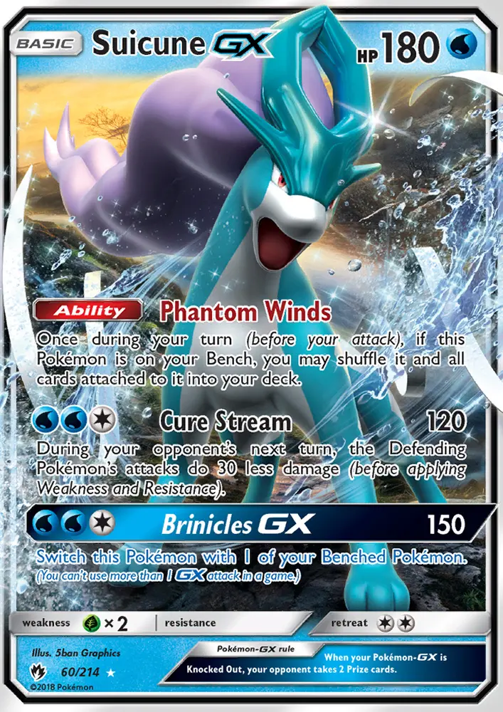 Suicune-GX 60 card from Lost Thunder