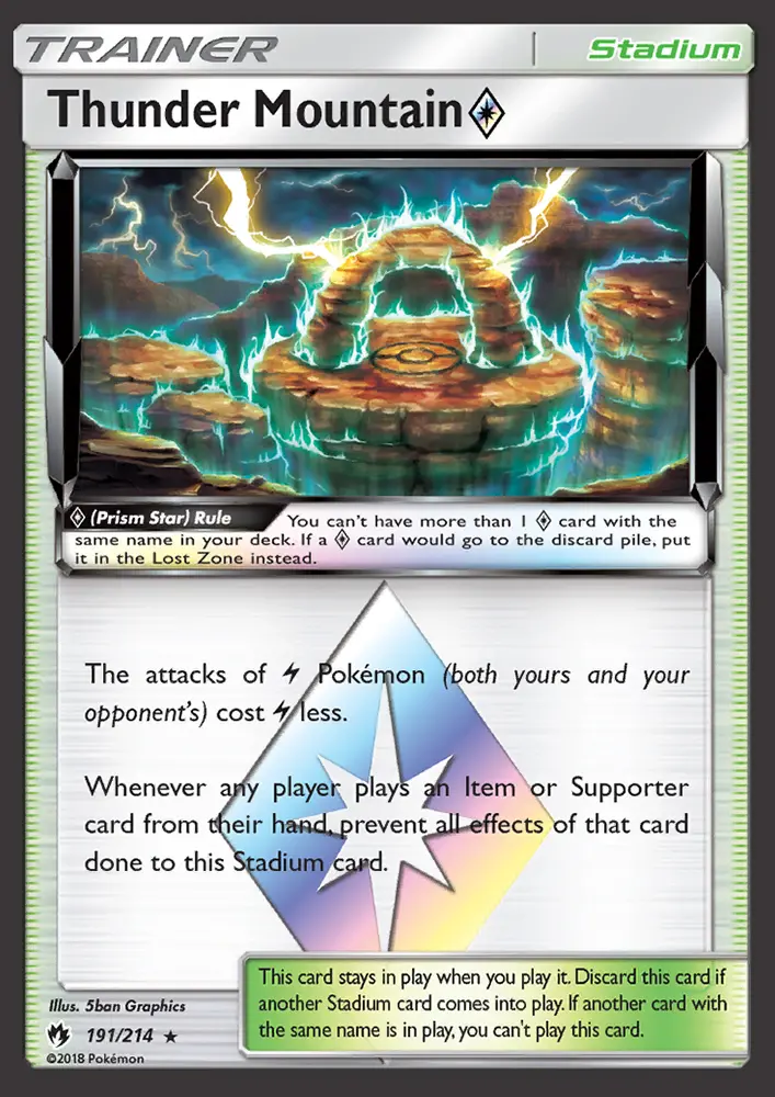 Thunder Mountain ◇ 191 — Lost Thunder 191, Holofoil finish