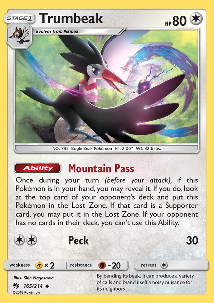 Trumbeak 165 card from Lost Thunder