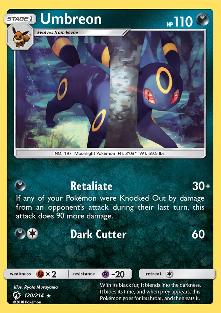 Umbreon 120 — Lost Thunder 120, Normal finish