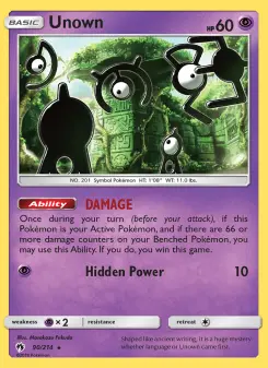 Unown 90 — Lost Thunder