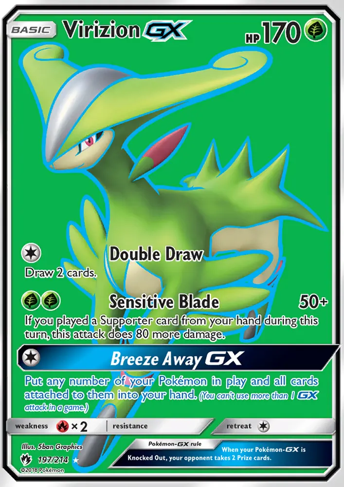 Virizion-GX 197 card from Lost Thunder