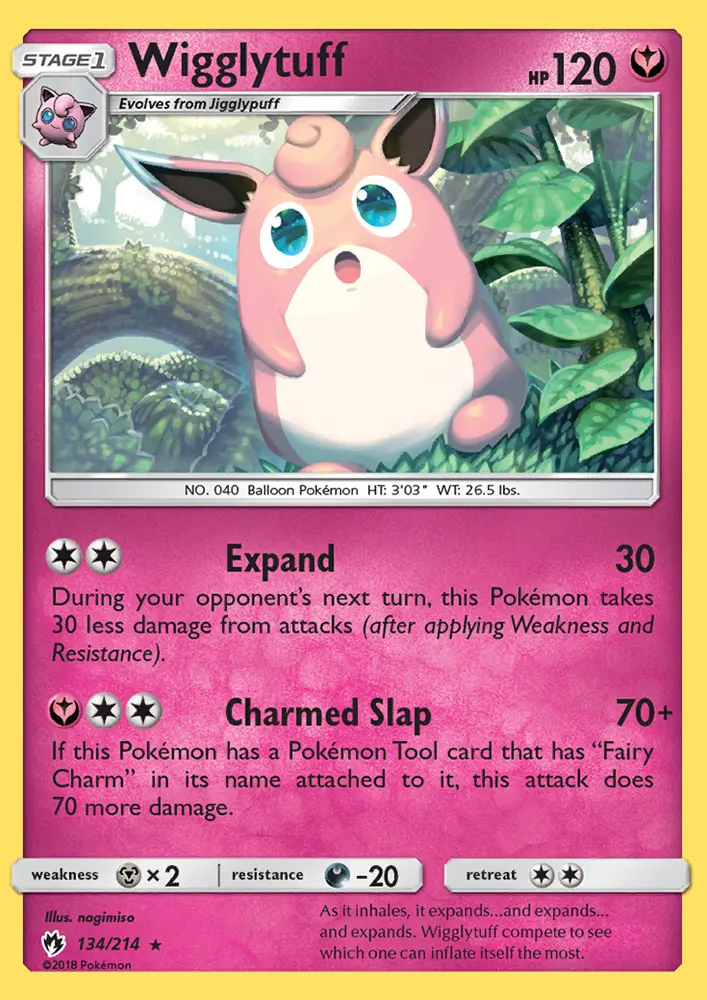Wigglytuff 134 — Lost Thunder 134, Normal finish
