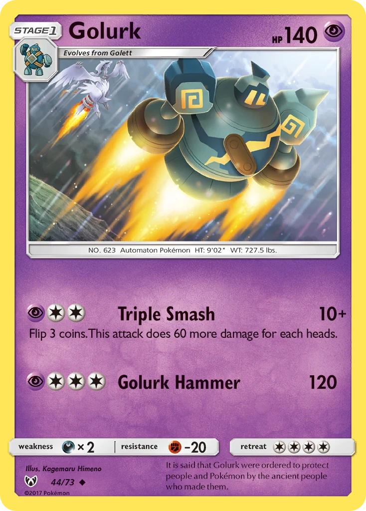Golurk 44 — Shining Legends 44, Normal finish