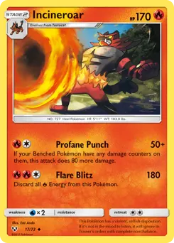 Incineroar 17 — Shining Legends