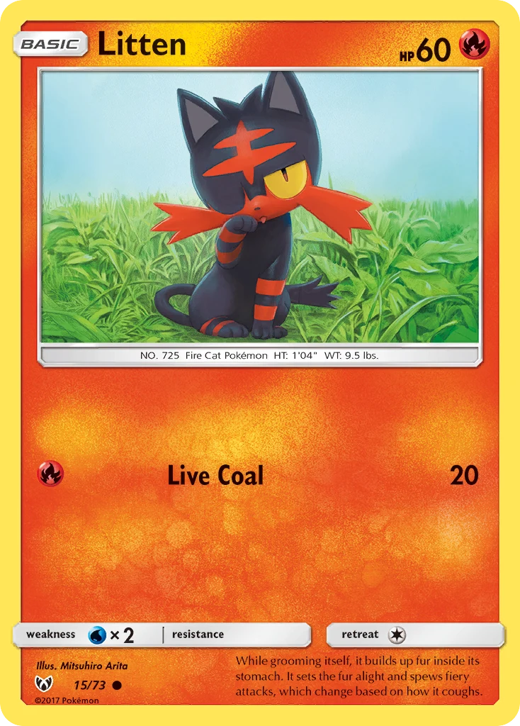 Litten 15 card from McDonald's Collection 2021
