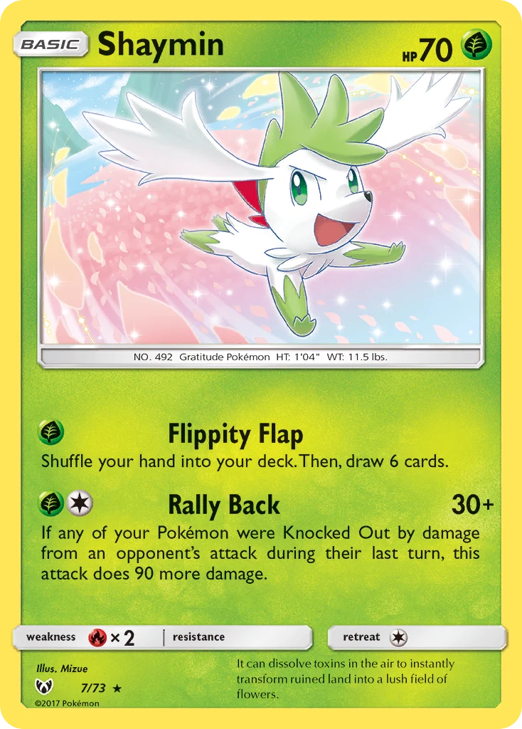 Shaymin 7 — Shining Legends 7, Holofoil finish