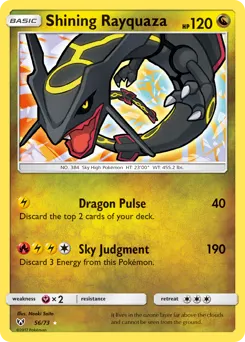 Shining Rayquaza — Shining Legends #56